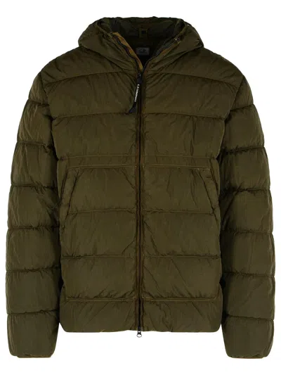 C.P. COMPANY C.P. COMPANY 'CHROME-R' GREEN POLYAMIDE DOWN JACKET MEN