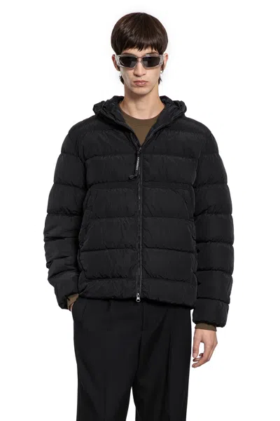 C.p. Company Chrome-r Hooded Down Jacket In Black