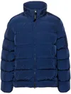 C.p. Company Lens-detailed Zipped Down Jacket In Blue