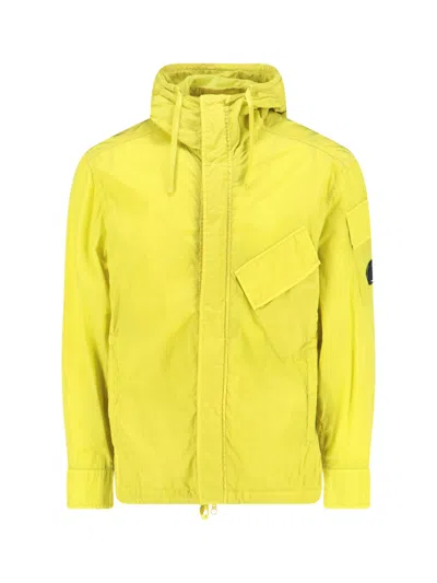 C.p. Company Modern Green Jacket With High Collar And Front Zipper Closure In Multi
