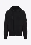 C.p. Company Chrome-r Lens Hooded Jacket In Black