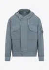 C.p. Company Chrome-r Lens Hooded Jacket In Gray
