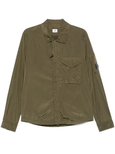 C.p. Company Chrome-r Lens Shirt Jacket In 683 Ivy Green