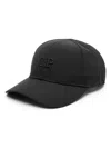 C.p. Company Black Plain Paper Touch Logo Cap In Black