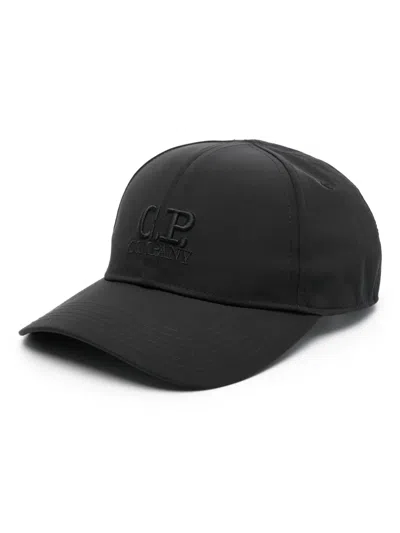 C.p. Company Cp Company Company Goggle Curved Peak Baseball Cap In Black
