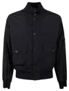 C.p. Company Chrome-r Full Button Jacket In Blue