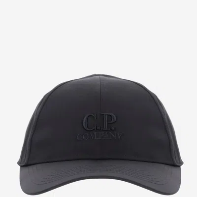 C.p. Company Chrome-r Nylon Hat With Logo In Blue
