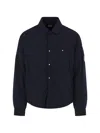C.p. Company C.p.company Chrome-r Nylon Overshirt In Black
