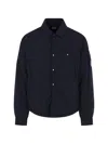 C.p. Company C.p.company Chrome-r Nylon Overshirt In Blue