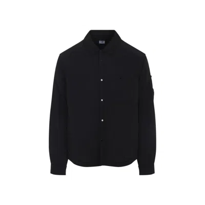 C.P. COMPANY CHROME-R PADDED BLACK POLYAMIDE OVERSHIRT