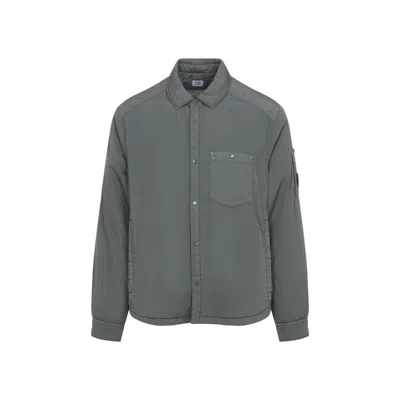 C.P. COMPANY C.P. COMPANY CHROME-R PADDED GREY POLYAMIDE OVERSHIRT