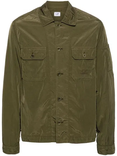 C.p. Company Lens-detail Jacket In 绿色