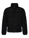 C.p. Company Chrome-r Quilted Black Nylon Down Jacket In Black
