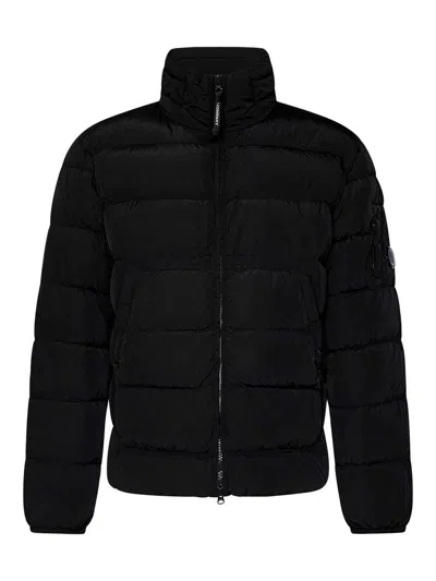 C.p. Company Chrome-r Quilted Black Nylon Down Jacket