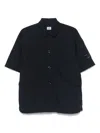C.p. Company C.p.company Chrome-r Short Sleeve Overshirt In Blue