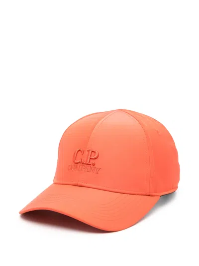 C.p. Company Chrome-r Logo Cap In Orange