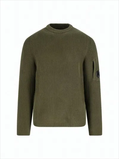 C.P. COMPANY CHUNKY RIBBED KNIT SWEATER WITH DISTINCTIVE PATCH POCKET