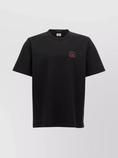 C.p. Company Metropolis Series Mercerized Jersey Urban Mobility T-shirt In Black