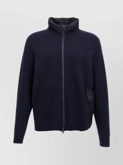 C.P. COMPANY 'CITYSCAPE SERIES' HIGH NECK CARDIGAN WITH SIDE POCKET