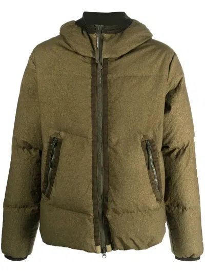 C.p. Company Co-ted Goggle Down Jacket In Green