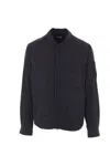 C.p. Company Lens-detailed Shirt Jacket In Black