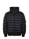 C.p. Company Micro-ripstop Quilted Jacket With Adjustable Hood In Black