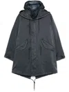 C.p. Company Goggles-detail Padded Coat In Black