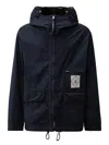 C.p. Company C.p.company Men Goggle 50 Yarns Jacket With Hood In Blue