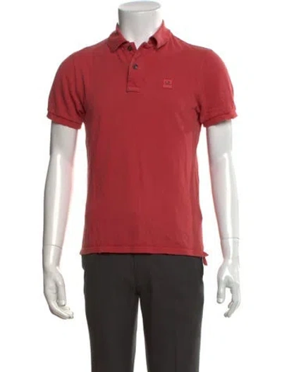 Pre-owned C.p. Company Collar Short Sleeve Polo Shirt In Red
