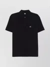 C.p. Company Collared Polo Shirt Short Sleeves In Black