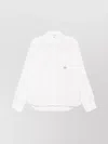 C.p. Company Collared Shirt With Pockets And Long Sleeves In White