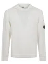 C.p. Company Logo Crew Neck Sweatshirt With Sleeve Zip Pocket