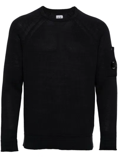 C.p. Company Crew Neck Sweater In Black