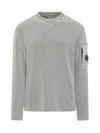 C.p. Company Company Ribbed Knit With Lens Pocket In Gray