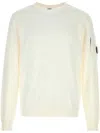 C.p. Company Compass-badge Sweatshirt In Weiss