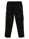 C.p. Company Contemporary Black Trousers With Elasticated Waistband And Zip Pockets In Black