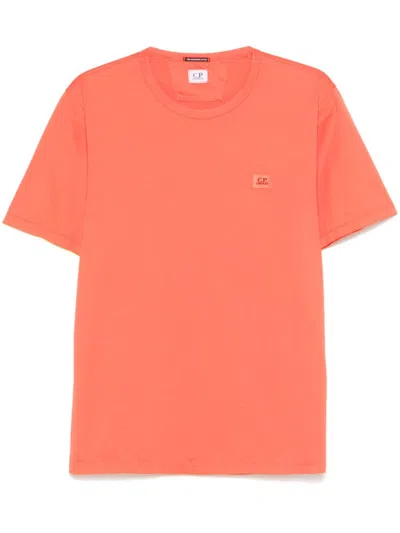 C.P. COMPANY CORAL RED COTTON T-SHIRT