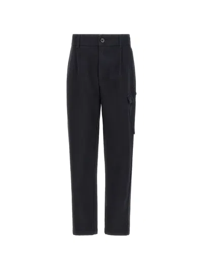 C.p. Company Kids' Corduroy Cargo Pants In Blue