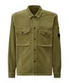 C.p. Company Wool Overshirt Shirt And Blouse Multicolor In Green