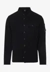 C.p. Company Corduroy Shirt With Chest Pocket And Long Sleeves In Black