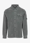 C.p. Company Corduroy Overshirt With Long Sleeves And Pockets In Gray