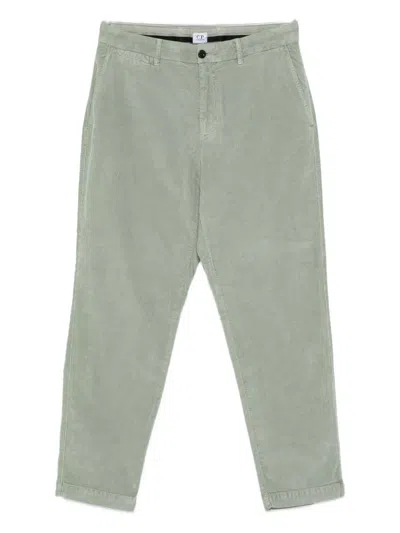 C.p. Company Corduroy Loose Chino Trousers In Green
