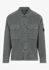 C.p. Company Corduroy Overshirt With Long Sleeves And Pockets In Gray
