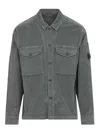 C.p. Company Corduroy Overshirt With Long Sleeves And Pockets In Gray