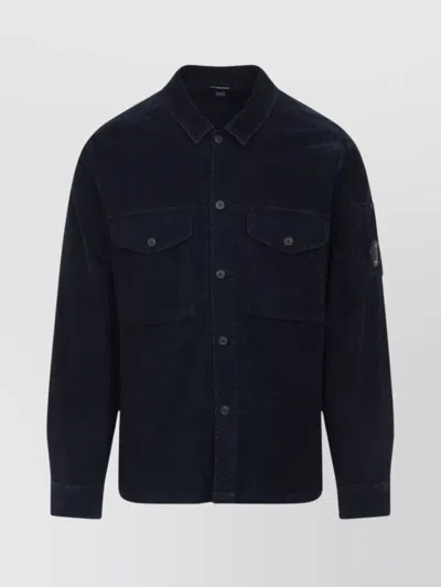 C.P. COMPANY CORDUROY OVERSHIRT LENS DETAIL
