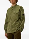C.p. Company Corduroy Patch-pocket Shirt In Green