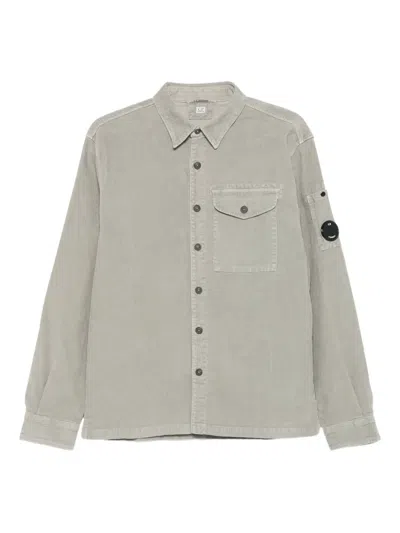 C.p. Company Corduroy Pocket Shirt In Gray