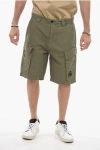 C.P. COMPANY COTTON AND LINEN CARGO SHORTS WITH BELT LOOPS