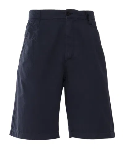 C.p. Company Cotton Bermuda Shorts In Blue