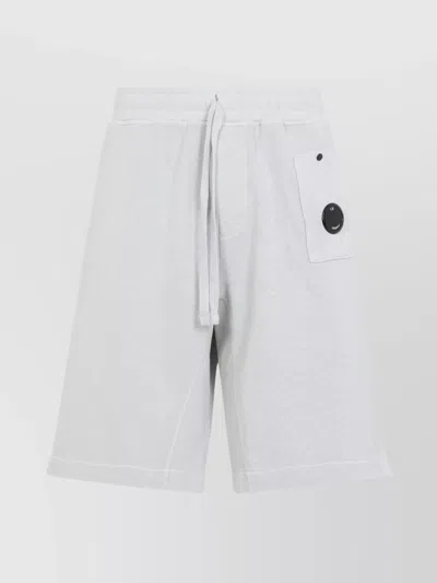 C.p. Company Cotton Bermuda Shorts Lens Detail In White